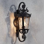 Casa Marseille Country Cottage Outdoor Wall Light Fixture Black Scroll 19" Porch. Fixed Price $209.99.
