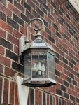 Portfolio Outdoor Wall Lantern Aluminum Frame Rust Finish Beveled Clear Glass. Fixed Price $48.00.