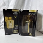 Pair Of Hampton Bay Wall Lantern Polished Brass Beveled Glass 240-579 New In Box. Fixed Price $29.20.
