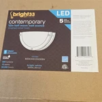 BRIGHT33 Contemporary 12IN Led Half Moon Wall Sconce Brushed Nickel 840LM 3000K. Fixed Price $29.99.
