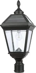 Gama Sonic Imperial Bulb V2 Outdoor Solar Lamp Post Light, Black Aluminum, Singl. Fixed Price $224.49.