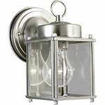 Progress Lighting P5607-09 Wall Lantern With Clear Glass, Brushed Nickel. Fixed Price $61.72.