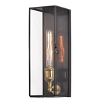 Solid Brass Outdoor Wall Lantern Sconce Exterior Porch Lamp With Tempered Gla.... Fixed Price $79.02.