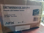 Afx Dakota DKTW050410L30D2BK 1-LIGHT Ada Black Led Outdoor Sconce Frosted Shade. Fixed Price $99.00.