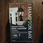 Hampton Bay Medium Exterior Post Lantern Black Finish 240 369. Fixed Price $35.00.