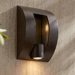 Modern Outdoor Wall 12 Inch Exterior Bronze Fixture Downlight For House. Fixed Price $249.99.