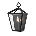 Powder Coated Black One Light Outdoor Wall Bracket From The Arnold Collection. Fixed Price $120.00.