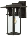 Manhattan Bronze 15" High Clear Glass Outdoor Wall Light. Fixed Price $299.00.