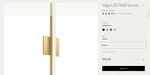 Kuzco Vega Led Wall Sconce, Brushed Gold/white Acrylic Diffuser. Fixed Price $120.00.