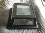 Square Flush Mount Ceiling Light Fixture With Bubbled Glass For Indoor Porch. Fixed Price $34.99.
