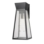 Artcraft Lucian Outdoor Wall Light, Black/clear - AC8862BK. Fixed Price $119.99.