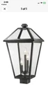 Z-lite 579PHXLS-BK Talbot Black 3 Light 22" Tall Outdoor Single Head Post. Fixed Price $60.00.