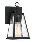 Quoizel PAX8305 Black Paxton 9"H Outdoor Wall Sconce With Clear Glass Shade. Fixed Price $79.99.