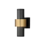 Reveal Outdoor 3-LIGHT Led Wall Sconce In Black With Gold. Fixed Price $298.00.