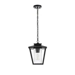 Elegant Lighting Gaul Outdoor Pendant, Black/clear - OD306H14BK. Fixed Price $128.00.