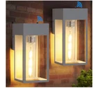 Gmgsrom 1-LIGHT White Dusk To Dawn Hardwired Outdoor Wall Lantern Sconce 2-PACK. Fixed Price $69.00.