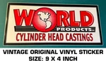 World Products Cylinder Head Castings - Vintage Original Vinyl Decal Sticker. Fixed Price $9.45.