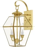 Livex Lighting 2281 02 Outdoor Wall Lantern Polished Brass. Fixed Price $295.89.