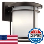 Kichler Toman 10.25 Light Outdoor Wall Rich Olde Bronze Finish. Fixed Price $137.80.