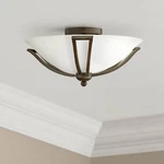 Hinkley Bolla 16 3/4" High Olde Bronze Opal Ceiling Light. Fixed Price $299.00.