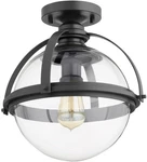 Noir 13" Meridian Flushmount Light Fixture - Elegant Black Design. Fixed Price $335.99.
