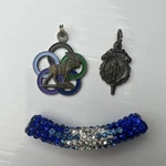 Mixed Lot Charms Pendants Vintage Brass Elk Lodge Jostens Service Award. Fixed Price $13.50.