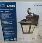 Altair AL-2163 Outdoor Led Lantern Brushed Patina Water Glass Bronze Light. Fixed Price $205.95.