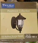 Pair Progress Lighting 1-LIGHT Oil Rubbed Bronze 11 Inch. Fixed Price $99.95.