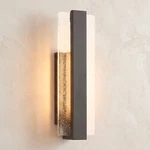 Possini Euro Cascadia 18"H Black Piastra Glass Led Outdoor Wall Light. Fixed Price $209.99.