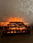 Old Wrought Iron Allen International Electric Fireplace Realistic Simulation. Fixed Price $450.00.