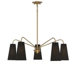Savoy House Warn Brass 5 Light Chandelier. Fixed Price $280.00.