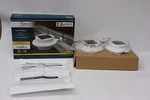 Patriot Lighting 343-1768 2 Pack White Solar Led Gutter Mount 14.4 Lumens. Fixed Price $19.99.