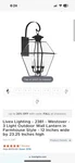 Livex Lighting 2381-61 Transitional Three Outdoor Wall Lantern Westove. Fixed Price $75.00.