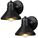 Outdoor Lanterns 2 Pack Exterior Light Fixtures Waterproof Anti-rust Black Wall. Fixed Price $24.99.