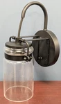 Trans Globe 1-LIGHT Led Wall Sconce Fixture Black Metal & Glass Shade 100W E26. Fixed Price $12.95.