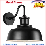 Solar Barn Light For Outside Dusk To Dawn Outdoor Wall Powered Black. Fixed Price $74.65.