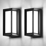 Led Outdoor Wall Lights 2-PACK, 3 Color Options, Waterproof Matte Black. Fixed Price $131.99.