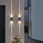 Outdoor Wall 2PACK, Led Up And Down Lights, IP65 Aluminum Pcs Black. Fixed Price $60.99.