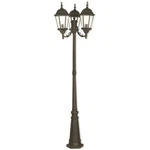 Livex Hamilton 3 Light Outdoor Post Top Lantern, Black/clear Water 75478-14. Fixed Price $699.96.