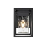 Elegant Lighting Morse 1 Outdoor Sconce, Black/clear - OD366W9BK. Fixed Price $88.00.