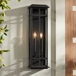 Metrix Modern Outdoor Wall Light Fixture Black Windowpane Frame 26" For Exterior. Fixed Price $279.99.