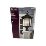 Brimfield 18 In. Aged Iron 3-LIGHT Outdoor Post Lamp W/ Clear Seedy Glass New. Fixed Price $48.00.