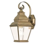 Livex Exeter Light Outdoor Wall Lantern, Antique Brass/beveled 2590-01. Fixed Price $297.96.