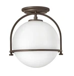 Hinkley Somerset 3403KZ Buckeye Bronze Etched Opal Semi-flush Ceiling Light. Fixed Price $119.99.