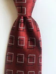 Enrico Capucci Red Black Silver 100% Silk Handmade Geometric Necktie PA1143. Fixed Price $29.99.