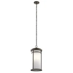 Kichler Toman Outdoor Pendant 1LT, Olde Bronze, Satin Etched Opal - 49689OZ. Fixed Price $284.97.