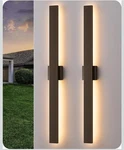 Edishine 2 Pack 39.3" Led Outdoor Wall Lights Dark Matte Black Bronze. Fixed Price $92.99.