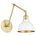 1 Wall Mount-aged Brass/studio White Finish Quorum Lighting 5392-0880. Fixed Price $215.00.