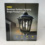 Koda Bentham 1 -light Black Textured Glass Lantern Large Outdoor Hanging. Fixed Price $79.99.