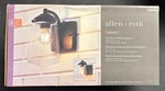 Allen Roth Calvin Wall Lantern 14IN Rustic Black Sconce 1479170 E2. Fixed Price $29.95.